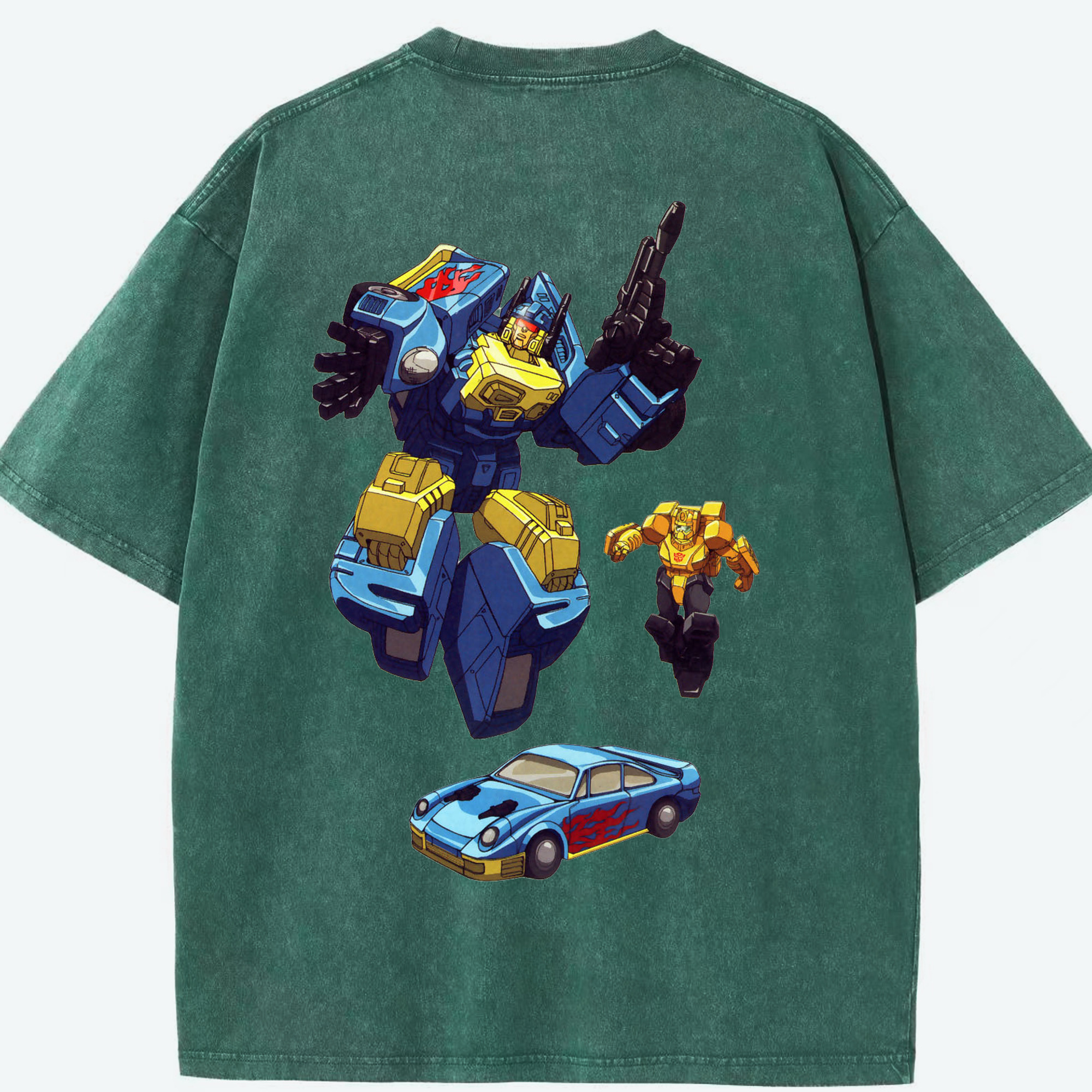 （画像用）  綿100% ヴィンテージ風 半袖Tシャツ（背面プリント）